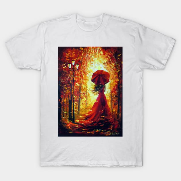 Lady Autumn T-Shirt by OLHADARCHUKART